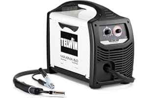 Telwin Maxima 160 Synergic Saldatrice Inverter a Filo Mig-Mag/Flux/Brazing, 230 V, Maxima 160, Bianco