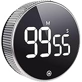 Wmool Magnetic Timer Digital Timer Cooking Shower Stopwatch Manual Electronic Work Counter Countdown V9G9 LED Ala