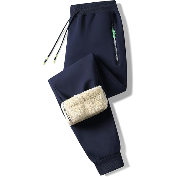 CheChury Joggingbroek voor heren, winter, fleece, sportbroek
