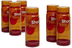X6 Tanshot / Sunshot Tanning drinks, Promotes tanning and cares for your skin (X6 60ml bottles) by tanshot