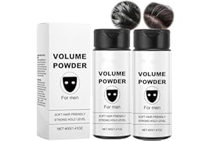 DYKEWEI Polvos Pelo Hombre,Based Texture Powder,Polvos Volumen Pelo, Polvo-Voluminizador para Cabello, Polvo de peinado el Cabello Suave y Esponjoso Todo el Día, efecto mate (40g, 2pc)
