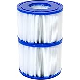 Bestway Lay-Z-Spa Hot Tub Filter Cartridge VI for All Lay-Z-Spa Models - Pack of 2, White
