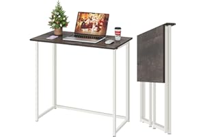Moziel Scrivania Pieghevole, Scrivania per Casa e Ufficio per piccoli spazi, 80 x 45 x 74 cm Tavolo da Studio Porta PC Stabile e Salvaspazio