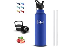 GRSTA Botella Agua Acero Inoxidable, 500ml Cantimplora Infantil, sin BPA, Botella Termica, A Prueba de Fugas, Cantimplora Acero Inoxidable, Mantiene 24H Frio/12H Calor, Termo Cafe para Oficina, Escuela