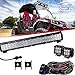 Produktbild LED Scheinwerfer Arbeitslicht Arbeitsscheinwerfer bar Offroad Zusatzscheinwerfer 144W Flutlicht+Spotlight Reflektor+18W LED Work Light +Kabelbaum Harness Auto Arbeitsleuchte Offroad ATV SUV 4WD PickUp