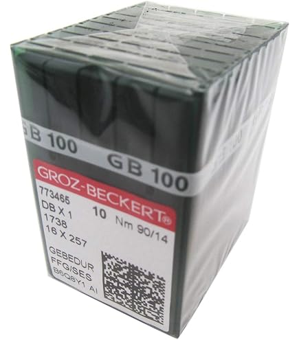 Groz-Beckert Lot De 50 Aiguilles 794H 7X3 DYX3 Taille 22/140 - Machines Industrielles Singer, Juki, Adler