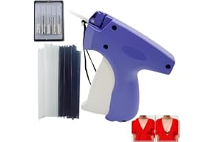 ABIYI Stitch Gun for Clothes,Tagging Gun for Clothing,Mini StitchHemming Gun for Clothes,Comes with 6 fine Needles and 1600 Black an1600 White Micro Fastener (Blue)