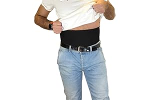 Glico Line Fascia 24 Ore per Stomia Unisex, Ideale per Giorno e Notte, Tasca Interna per Contenere la Sacca, Made in Italy, Nero, L