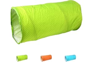 PAWISE Cat Tunnel Tube, Cat Toys Collapsible, Cat Play Tent Bed Indoor Pop-up Pet Tube Interactive Toy for Cat Puppy Kitten Rabbit (Color Random)(Tunnel)