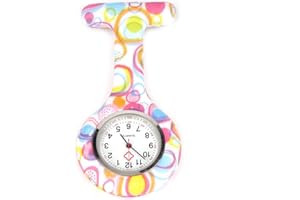 WONOLO Nurse Watch Brooch, Silicone Nurse Watch Doctor Paramedic Medical Staff Lapel Pin-on Brooch Hanging Pocket Fob Watch