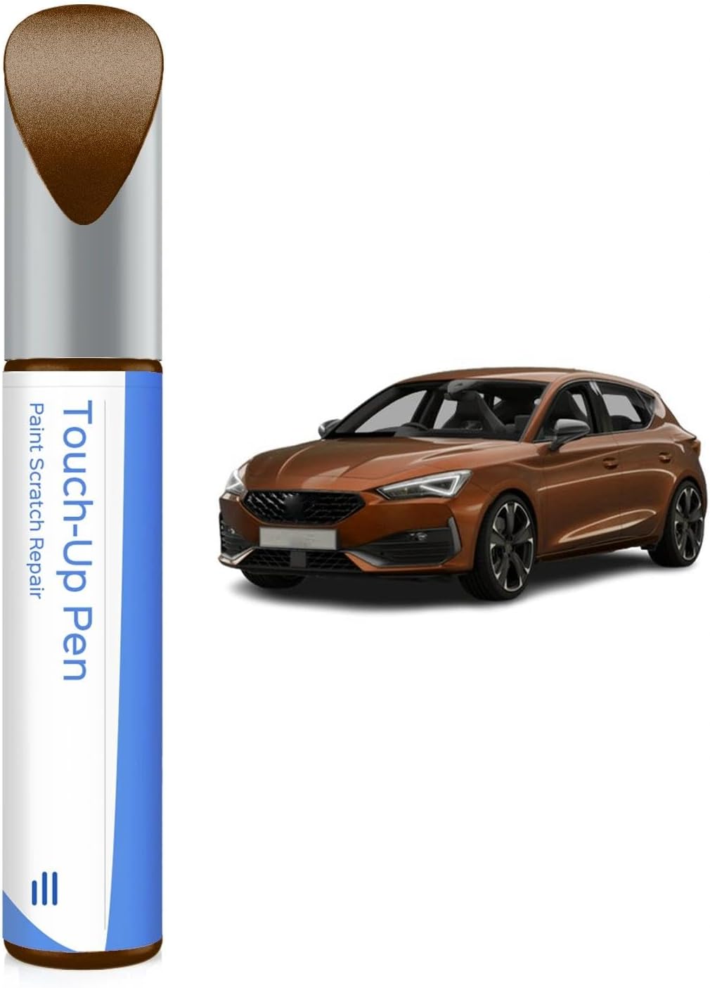 PARTS4EV L27A Cobre Cup Perlas Metálico Lápiz de pintura compatible con Cupra - Coincidencia exacta para desconchados y arañazos