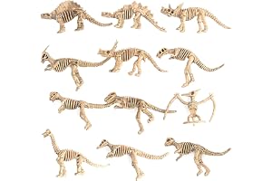 WANGCL Dinosaurie fossil skelettleksaker, 12 delar simuleringsdinosaurie arkeologisk grävning, lekfigurer för barn