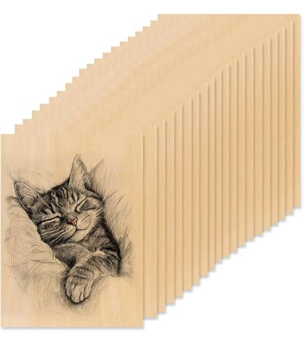 12 Pièces Contreplaqué 2mm Feuilles De Bois Tilleul 30 X 21 Cm - Panneaux Pour Découpe Laser, Pyrogravure Et Bricolage