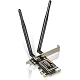 WiFi 6 PCIE Karte AX1800 Bluetooth 5.2 Adapter für Desktop PC 1800 Mbit/s 2,4GHz/5GHz Dualband Wireless PCI Express Interne N
