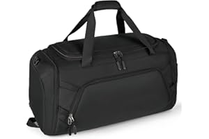 RAINSMORE Sporttasche Herren Reisetasche Groß 55L Weekender Damen mit Schuhfach Nassfach Wasserdicht Gym Bag Travel Bag Saunatasche Schwarz