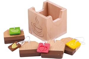 BIGJIGS TOYS BigJigs Jouets Jeux de rôles thé en Bois Sacs - Cuisine pour Enfants Accessoires Roleplay Alimentaires