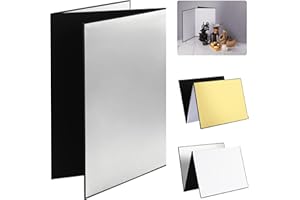 Selens 4 w 1 tablica odblaskowa do fotografii, 42 x 29,7 cm, składany dyfuzor światła, tło A3, reflektor do produktów, artykułów spożywczych, biżuterii, martwej natury, fotografowania,