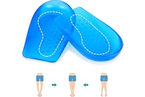 PINCOU Pronazione con Zeppa al Tallone, Solette con Gamba Tipo O / X per Supinazione e Pronazione, Cuscinetti in Gel Sul Tallone per Postura Ortopedica, Inserti con Zeppa per Tallone Pian Relief (S)