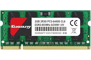 Kuesuny 2Go 2gb DDR2 800 MHz PC2-6300 PC2-6400 DDR2 800 200 PIN SODIMM Laptop mémoire