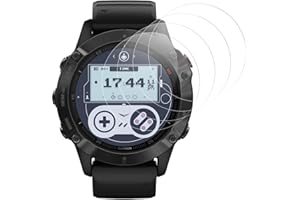 Beukei Panzer Schutz Glas für Garmin Fenix 6 Pro/6 Pro Solar/6 Pro Sapphire Solar, 4 Stück Glasschutz[Anti-Kratzen][HD-Klar][9H Härte] folie