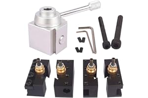 WINGFLY Drehmaschine Schnellwechsel Werkzeughalter Mini Schnellwechsel Stahlhalter Drehstahlhalter Werkzeug Pfosten Schnellwechselhalter Set für Drehbank in Industriequalitä Aluminiumlegierung