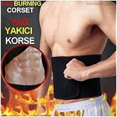 Ankanorm Termal Hızlı Terleme Kemeri Terleten Yağ Yakan Neopren Kumaş Korse Sauna Etkili Kemer (Kadın-Erkek) (Siyah)