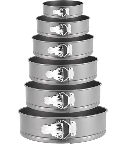 Tortiera 22 Cm Apribile MOUYAT Set Di 6 Teglie Quadrate Per Cheesecake Con Fondo Tortiera 24 Cm Apribile