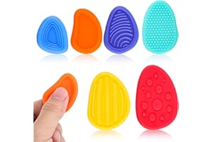 GOSKNOR 6 Opakowań Fidget Toys Worry Stones, Teksturowany Miękki Kamień do Zmartwień Zabawki Fidget Stress dla Dorosłych Uczniów Dzieci Uspokajające Łagodzące Stres (Losowy Kolor)