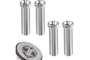 NewZC 4 Stück Edelstahl Abflusssiebschraube M12*35mm Hohlschraube Spüle Spülbeckenkorb Schraube Küche Siebkörbchen Schrauben Hohlschraube für Waschbecken Sieb Stopfen