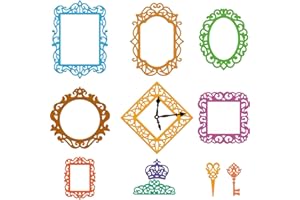 GLOBLELAND Troqueles de corte de marco de encaje vintage para hacer tarjetas, troqueles de borde retro de metal, plantillas de troqueles para álbumes de recortes, diarios, papel en relieve, decoración