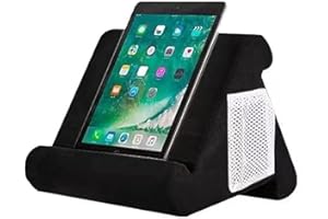 ROXANEPIG Multi-Angle Tablet Stand Pillow with Pocket, Book Couch Pillow Stand, Tablet Wedge Holder, Portable Triangle Tablet Stand for Tablets, eReaders, Smartphones, Books