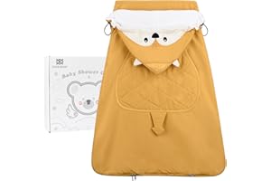 Bebear Housse d'hiver universelle pour porte-bébé - Pour toutes les saisons - Motif renard jaune