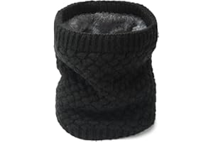yoofun Neck Warmer, Thermal Snoods Thick Winter Knitted Circle Scarf for Cycling Motocycle Sports for Women Men