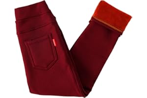 XINYUNZU Mädchen Thermohose Winterhose mit Taschen Thermo Leggings Thermopants Warme Kuschel Hose Kinder Kleidung Girls Pants Mode Hosen 2-9 Jahre Alt