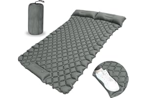 BIHEE Materassino Campeggio per 2 Persone, 8,5 cm di Spessore Ultraleggero Gonfiabile Materassino Trekking Materasso Lettino per Campeggio Escursionismo e viaggi, Alpinismo, Esterni