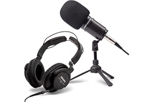 ZOOM ZDM-1 PMP Podcast-Set, dynamisches Mikrofon, Kopfhörer, Kabel, Stativ, Windschutz für professionelle Aufnahmen, ideal für Podcasting & Streaming