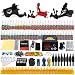 Solong Tattoo® Professional Complete Tattoo Supply Kit 3 Rotary Tattoo Machine Guns 54 Tattoo Inks Power Supply with LCD Display Foot Pedal Fake Skin Tattoo Needles Tips TK355