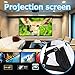 Produktbild TOPmountain Foldable 16:9 HD Display 100 inches Projector Screen Fiber Canvas Projection Curtain Outdoor Courtyards Home Cinema 123×220cm White Background + Black Edge