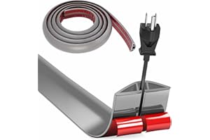 HENGRONGSHEN Protezioni per Cavi a Pavimento, Autoadesivo Copricavi per Pavimento, 2m x3cm Passacavo a Pavimento Perfetti, Canalina per cavi per Tutti i Cavi di Alimentazione a Casa, Ufficio, Scuola, Magazzino