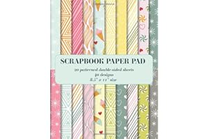 Scrapbook Paper Pad: 20 patterned double sided sheets. 8.5" x 11" (Decorative Craft Paper)