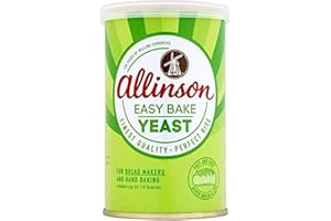 BLUE NILE FOODS Allinson Easy Bake Yeast 100g Tin | Fast-Acting Dry Yeast for Bread Makers & Hand Baking | Perfect for Up to 14 Loaves | Easy-to-Use for Consistent Results