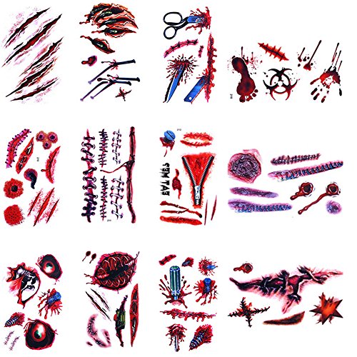 Buy Horror Wound Stickers Horror Realistic Fake Bloody Wound Stitch