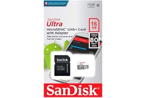 SanDisk Ultra Micro SD Card Android - Class 10-16GB with Adaptor - SDSQUNS-016G-GN3MA