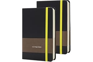 TUNJILOOL Carnet de Note A5/A6/A7, Journal à Carreaux Carnet Vierge et Pointillé 3 en 1, Couverture Rigide à Fermeture Élastique 192 Pages, Papier Beige 80 g/m²