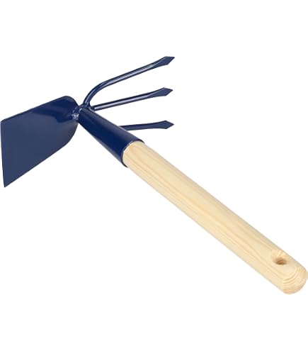 Mini Pioche Double à 3 Dents 65mm - Outil De Jardinage Pour Désherber Et Planter