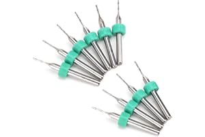 RASTKY 10pcs 2 Flutes Carbide Milling Cutter Set - High Strength Tungsten Steel End Mill for Chamfering - and Wear-Resistant, for Milling Carbon, Tool, Stainless, and Alloy Steel (2 blades 2.4mm (10 pieces))