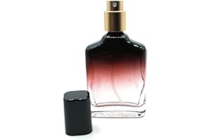 Zénitude Glassworks Flacone spray per profumo in vetro vuoto, da 30 ml, sfumato nero al vino rosso scuro, base trasparente
