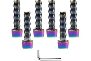 DAZISEN Bike Stem Bolts - 6 PCS Stainless Steel Mountain Bike Screws MTB Screws, M5*19