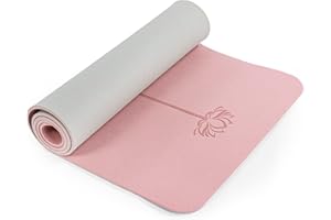 Marjar Yogamatte Rutschfest Gymnastikmatte TPE Fitnessmatte für Yoga Übungsmatte mit Tragegurt Sportmatte 183 cm x 61 cm x 0.6/0.8 / 1cm