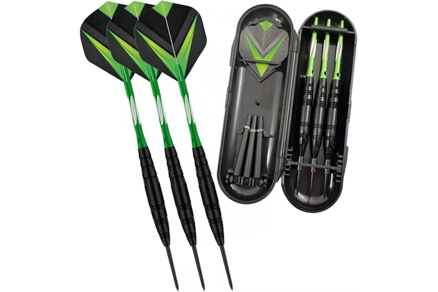 Steel Tip Darts Set,3 Pack Professional Dart with Aluminum Shafts and Darts Case